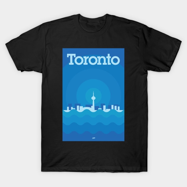 Toronto Minimalism Poster - Winter Blue T-Shirt by Jamieferrato19